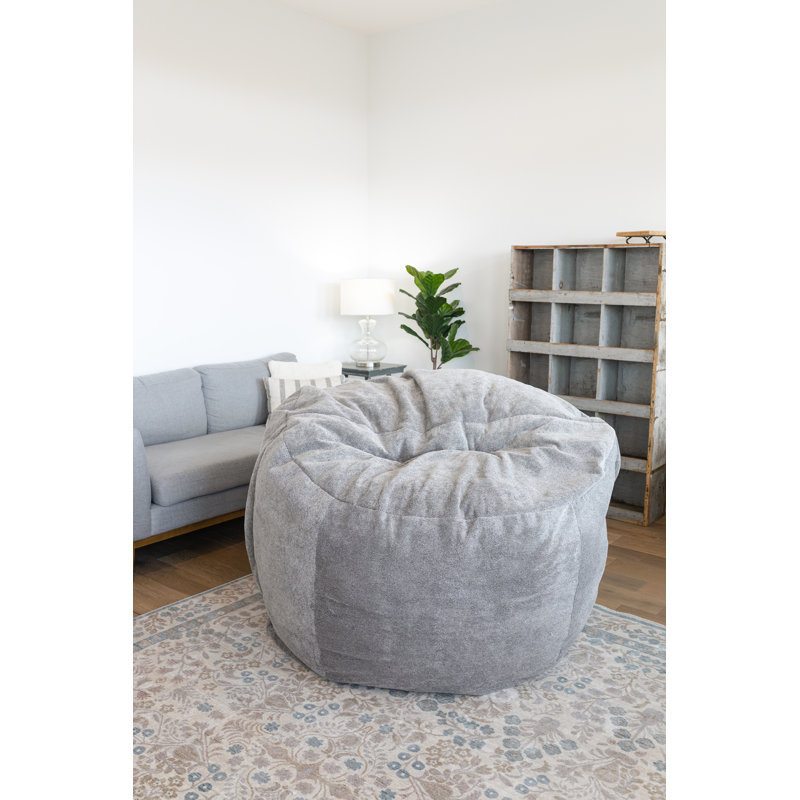 Large Haven Luxury Foam Sack in Ash, Light Gray
