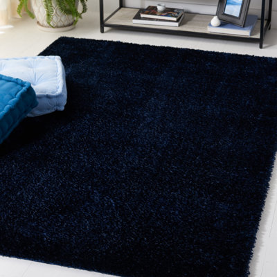 Tapis bleu marine Power Loom