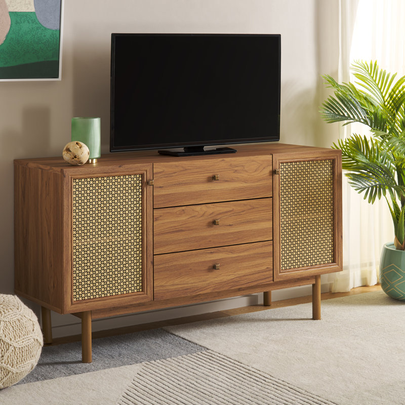 Ameiah Storage TV Stand, Oak
