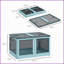 Bacs de rangement empilables pliables avec couvercles Roues | Bleu | Plastique-1920822046