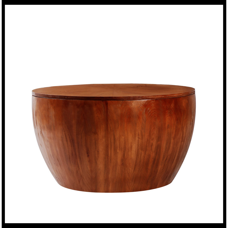 Table basse Ekansh, H 14,96 po x l 35,43 po x P 35,43 po, Brun