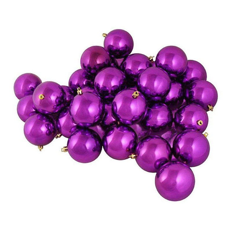Boule de Noël 60 carats lustrée incassable et brillante 2,5 po (60 mm)