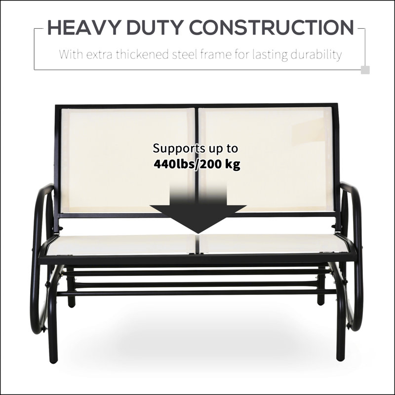 Banc d'extérieur pour 2 personnes, Beige
