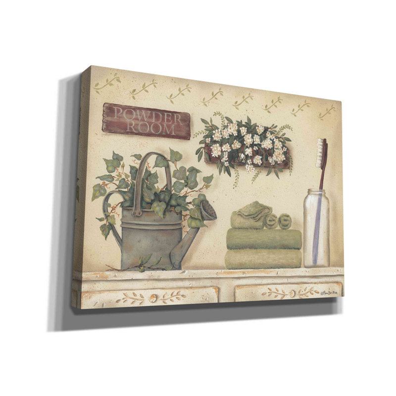 "Powder Room" par Pam Britton - reproduction d'art sur toile tendue, H 40 po x l 54 po x P 1,5 po