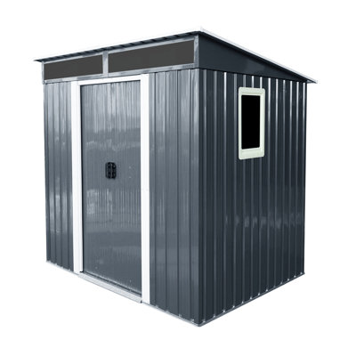 Metal Garden Storage Shed 6X5ft - Protected & Ventilated With Anchor 6Ft X 5Ft Tool -Proof Sunlight Accessible Shelf