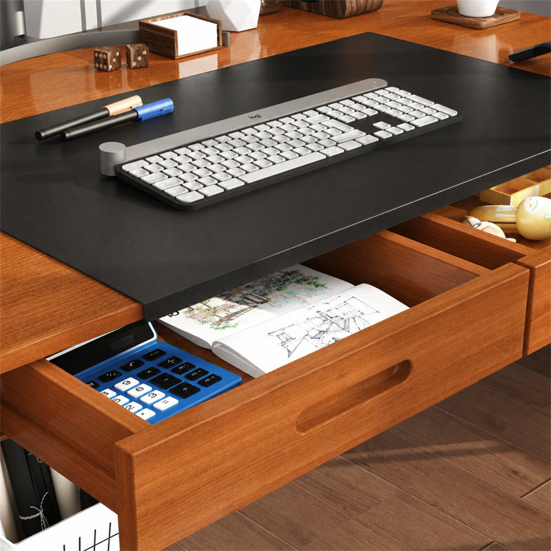 Featherstone Solid Wood Base Writing Desk, Walnut