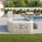 6-person 170 Jet Vinyl Square Inflatable Hot Tub in Off White-108606626