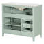 Ensemble de meuble-lavabo autoportant moderne 36 po avec lavabo, panneau de fibres à densité moyenne et bois d'hévéa, 3 tiroirs et tablette réglable-759708939-759708951