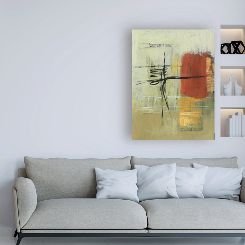 «Rust and Neutral Abstract» par Pablo Esteban, reproduction d'art sur toile tendue, H 32 po x l 24 po x P 2 po