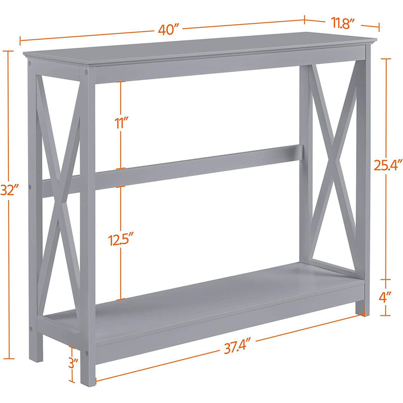 Theo 40'' Console Table, Grey