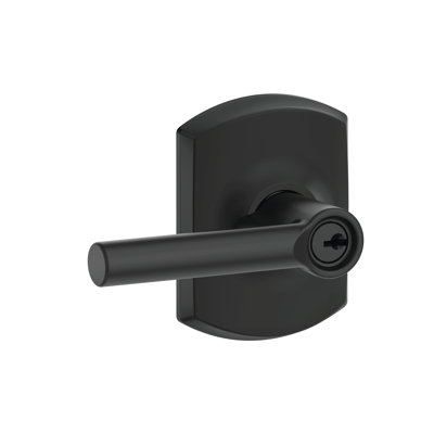 Broadway Lever with Greenwich Trim Keyed Entry Lock