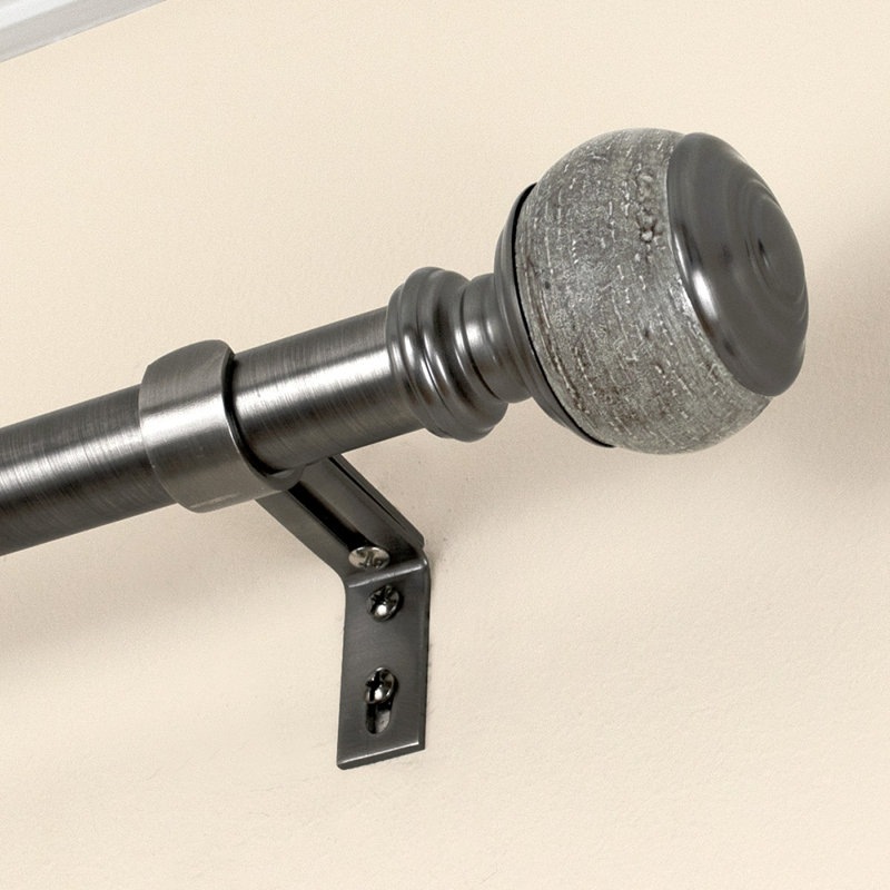Tringle à rideaux simple ajustable 120 po à 240 po Dardanella