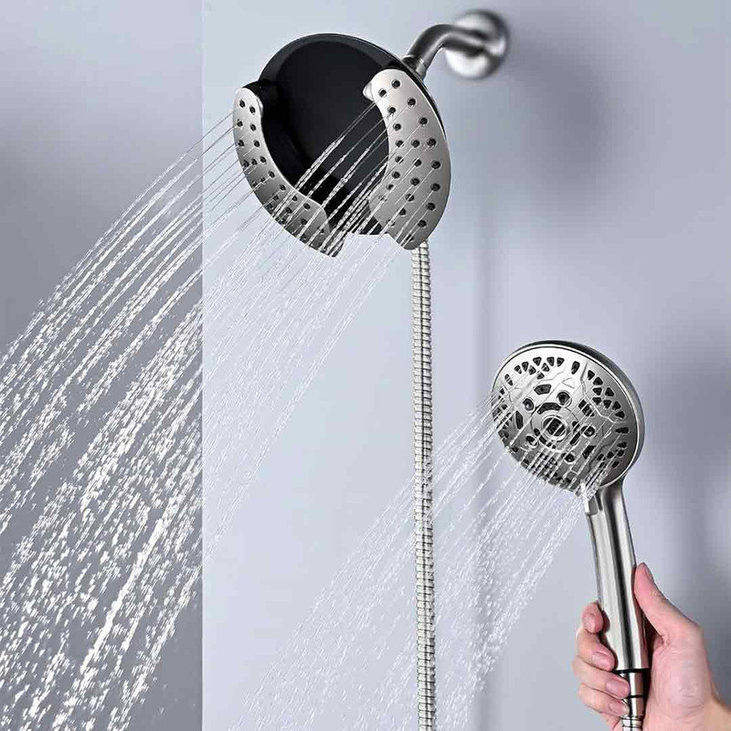 Nickel Dual-Head Rainfall and Handheld Shower Combo