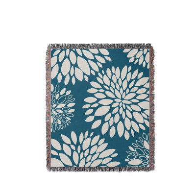 Jeté floral en coton
