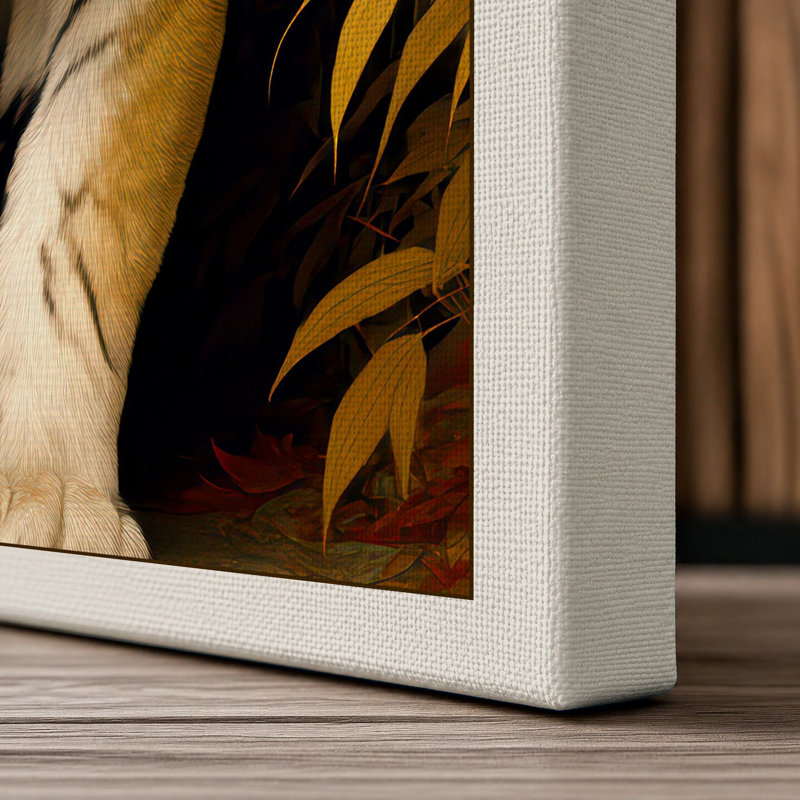 Tiger's Gaze Modern - Print, 30x20 - 76.2 x 50.8 cm, Cream Border