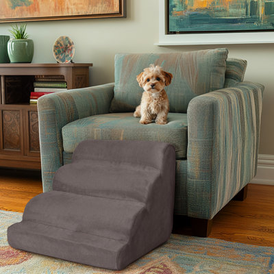 Snoozer Orthopedic Microsuede Scalloped Pet Stair Ramp