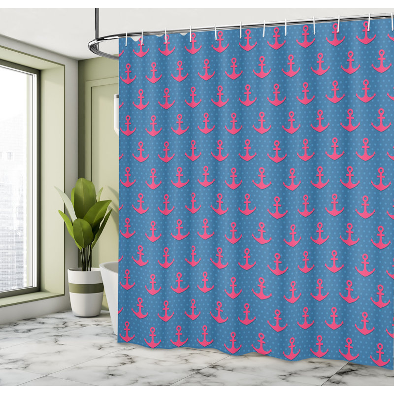 Shower Curtain with Hooks Included, 75"H x 69"W