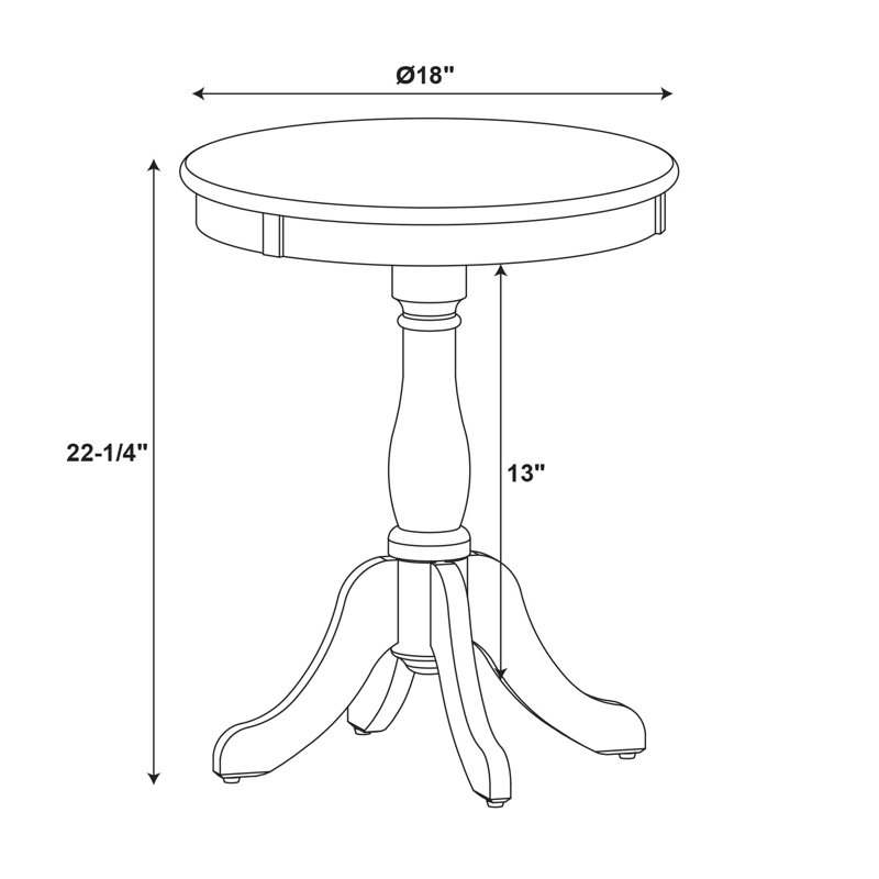 Branca End Table, Ocean Blue