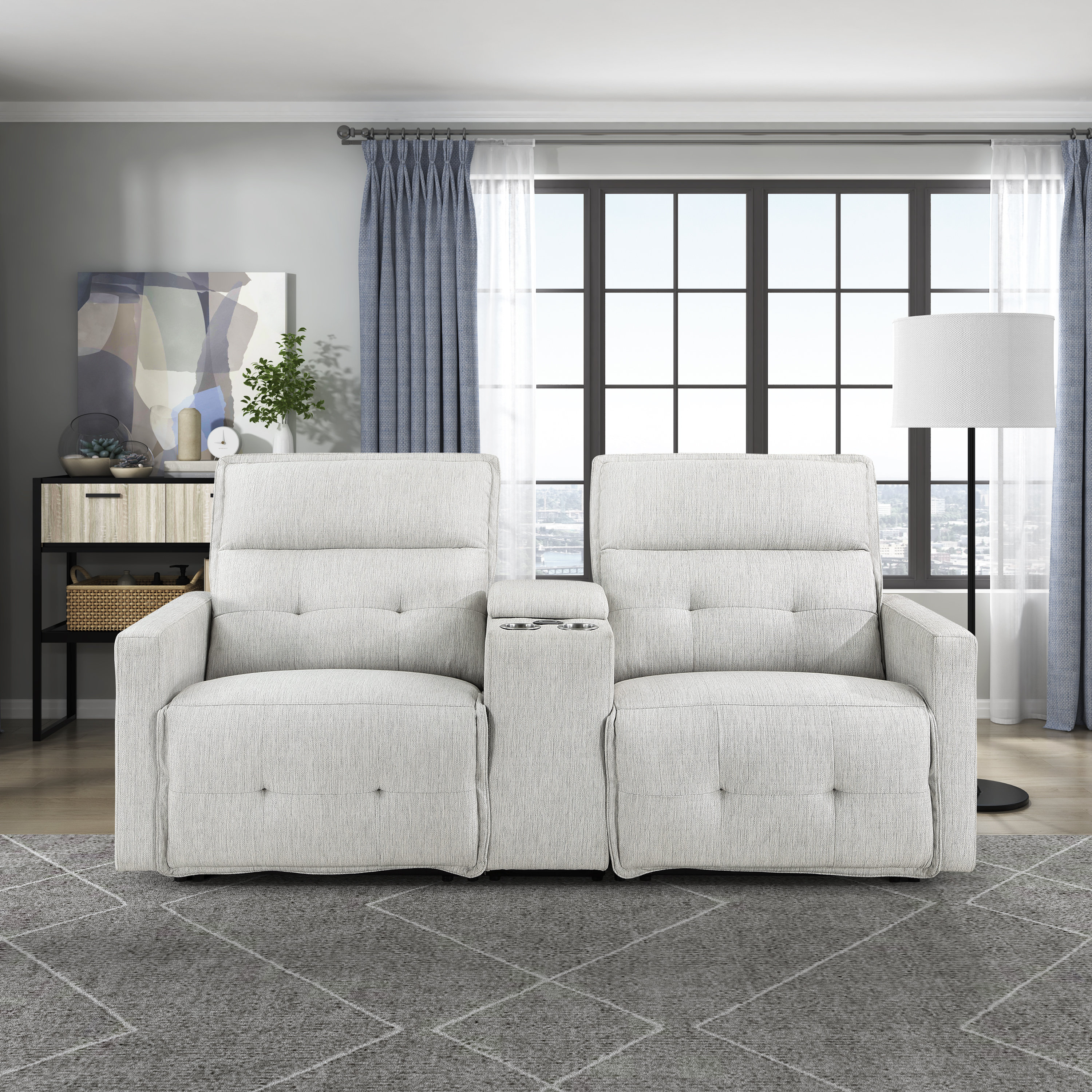 Latitude Run® Niehaus Modern WallHugger Power Double Reclining