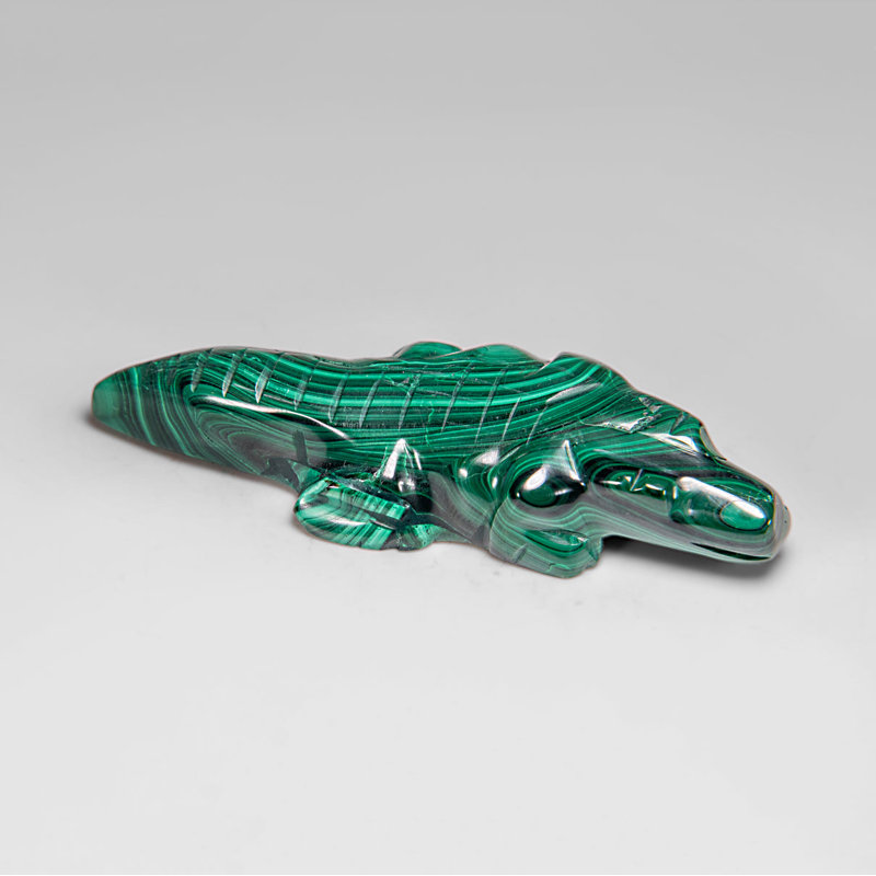 Sculpture en pierre précieuse Malachite