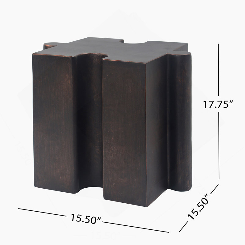 Table de bout, petite table d'appoint, table d'appoint pour l'intérieur et l'extérieur, Cuivre
