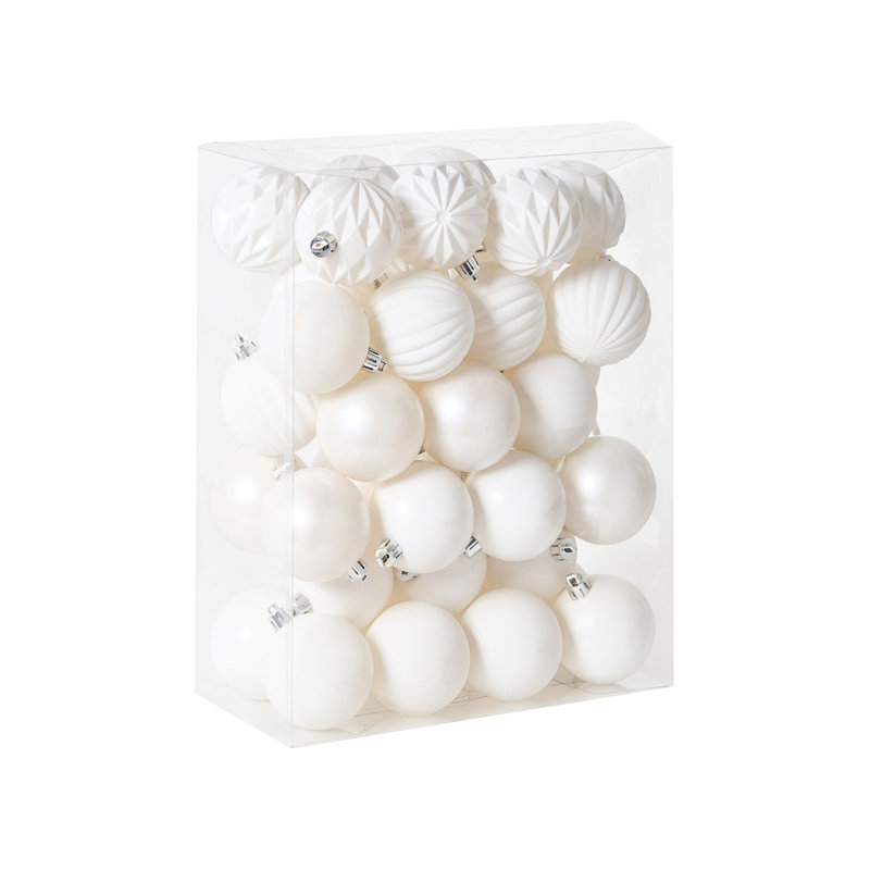 7cm Solid Colour Plastic / Acrylic Ball Ornament