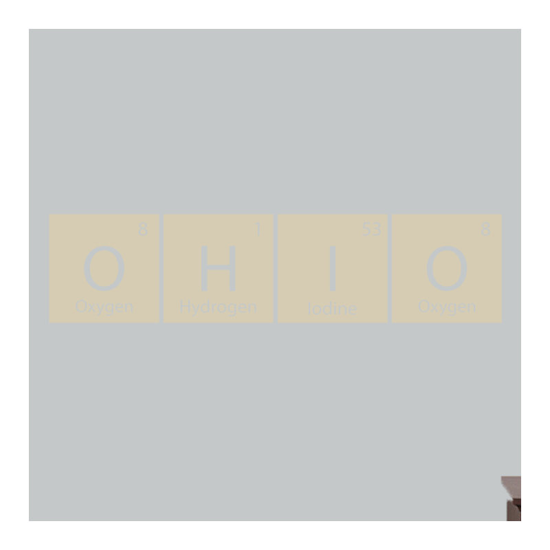 Décalcomanie murale ohio de table, Beige