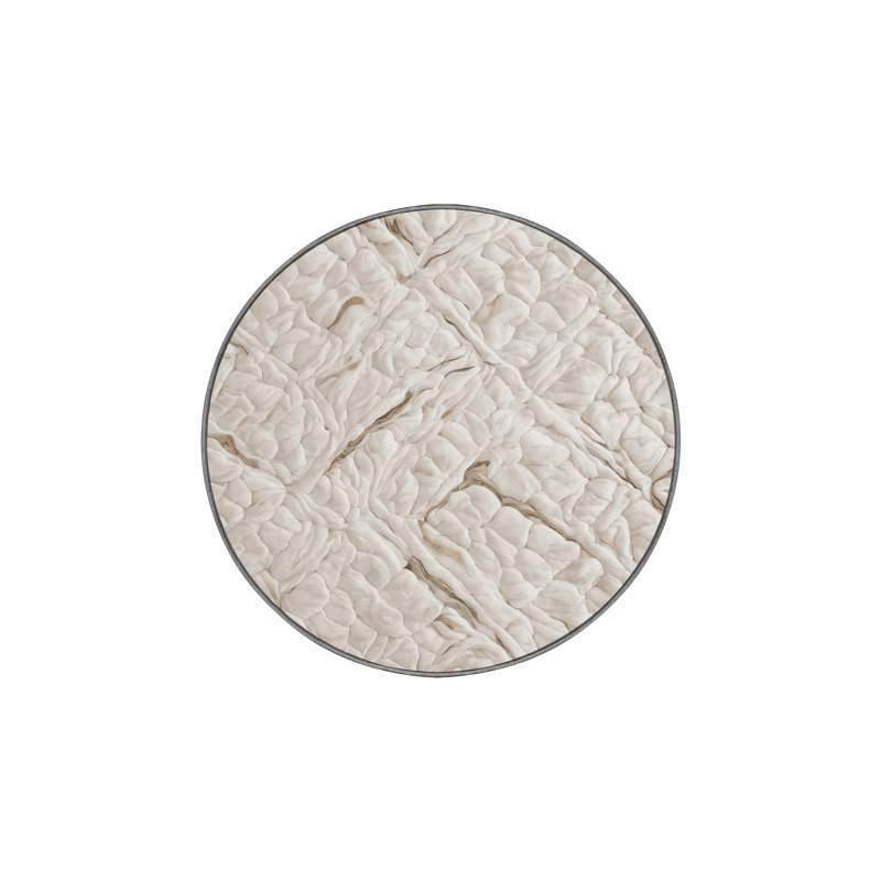 Tapis gris lavable à la machine, Rond 4 pi