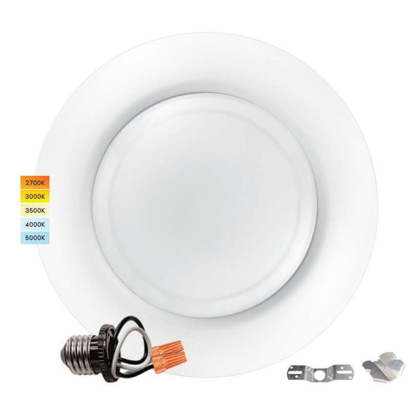 6.2'' Selectable Color Temperature Air-Tight IC Rated LED Retrofit Recessed Lighting Kit