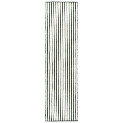 Vermont Hand Woven Wool;Cotton Striped Indoor Rug
