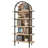 5 Tier Arched Bookshelf With Backing,boho Arch Bookcase