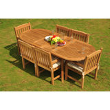 Zain Outdoor 11 - Piece Teak Dining Set