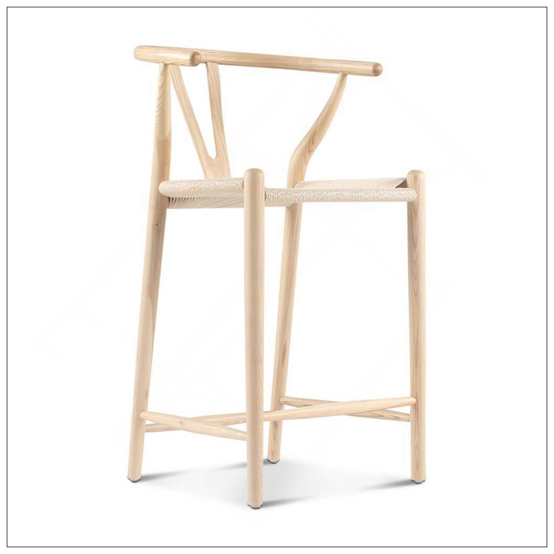 Wishbone Counter Stool, Natural Ash