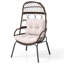 Méridienne de patio en osier PE avec coussins confortables et structure en métal