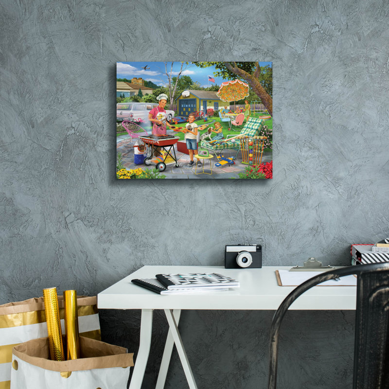 «Cookout» par Bigelow, illustrations sur toile, H 12 po x l 16 po x P 0,75 po