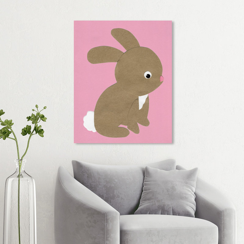 « rose lapin », art sur toile Lyndhur, H 28 po x l 24 po x P 1,5 po