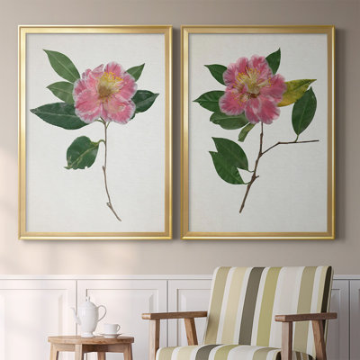 " Pressed Camellia I " 2 - Pieces