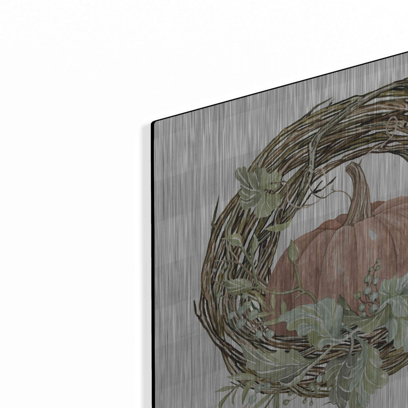 «Pumpkin Wreath II» par Cindy Jacobs, H 12 po x l 12 po