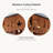 2-Light Rustic Wood Flush Mount With Decorative Cutouts