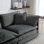Canapé modulaire 6 places avec 3 repose-pieds - Chenille, rembourrage éponge rembourré en chenille de conception moderne