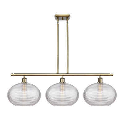 Luminaire suspendu pour îlot de cuisine 3 lumières Larrick