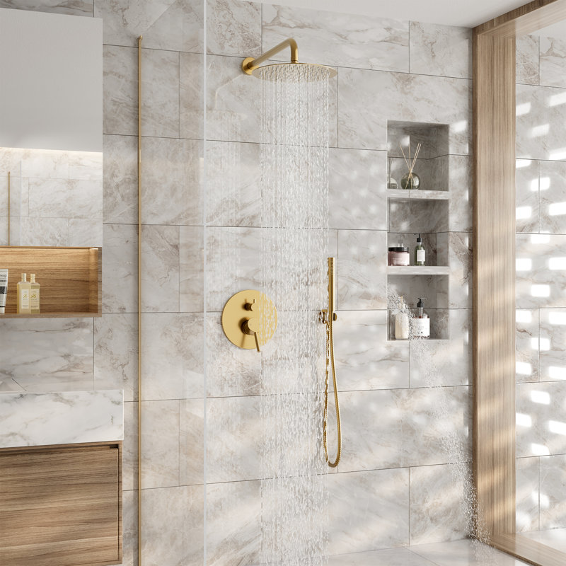 Système de douche mural à pression équilibrée avec soupape brute