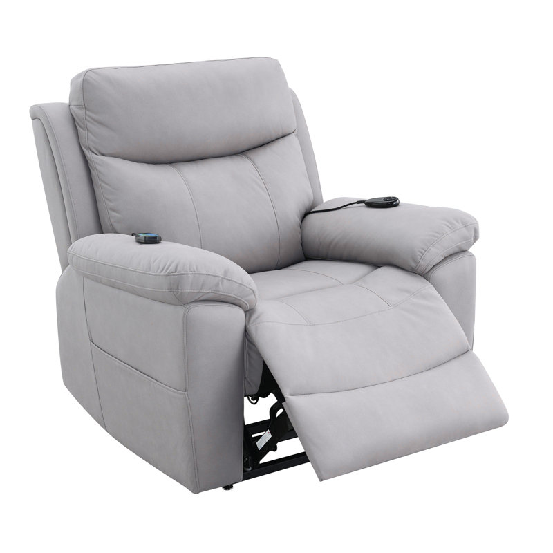 Comfortable Power Motion Recliner with Advanced Functions for Ultimate Relaxation, Light Gray