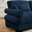 Canapé modulaire surdimensionné en velours super confortable avec repose-pieds mobile