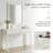 Modern Cream White Vanity Desk with Three Storage Drawers, Versatile Makeup Table or Writing Desk for Bedroom and Home Office Use, Multipurpose Dressing Table with Sleek High-Gloss Finish
