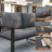 Aluminum Outdoor Conversation Set 5-Person Patio Set with Fire Pit & Coffee Table-935161968-935161970