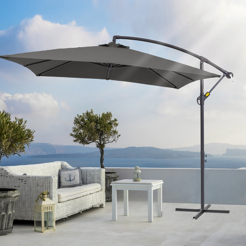 Scarlott 98.3" x 98.3" Square Umbrella, Gris