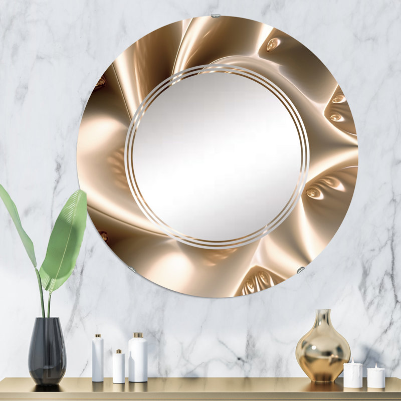 Espirit - Miroir mural moderne rond, 32 po x 32 po