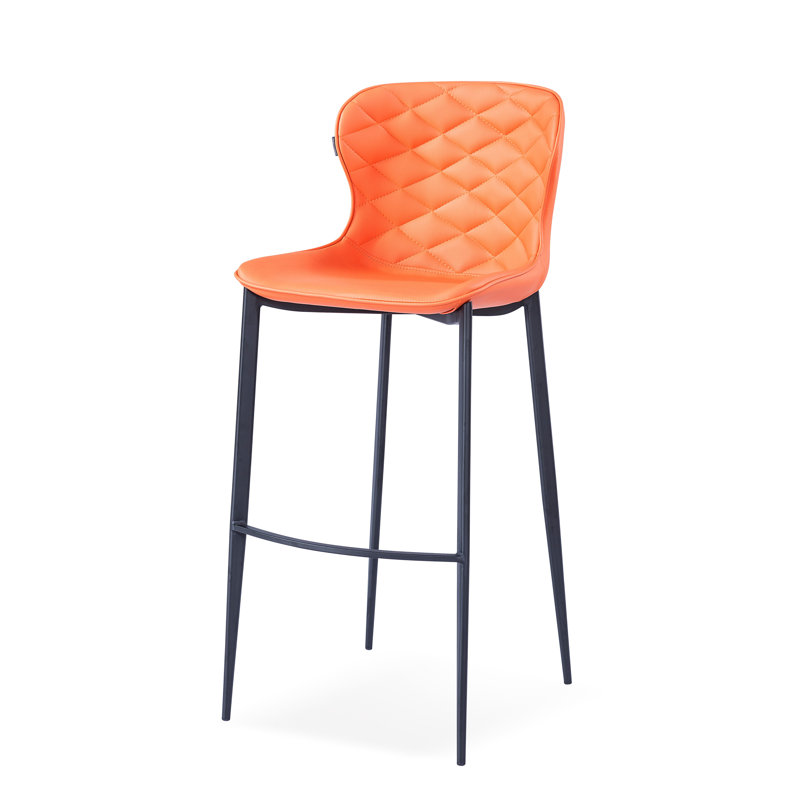 Tabouret de bar et de comptoir Albert, Orange, Noir, Tabouret de bar (siège d'une hauteur de 30 po)
