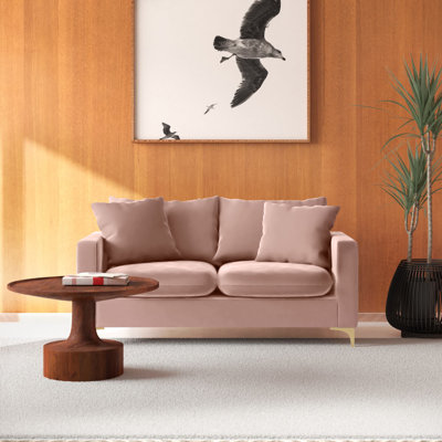 Naomi 58" Velvet Square Arm Loveseat